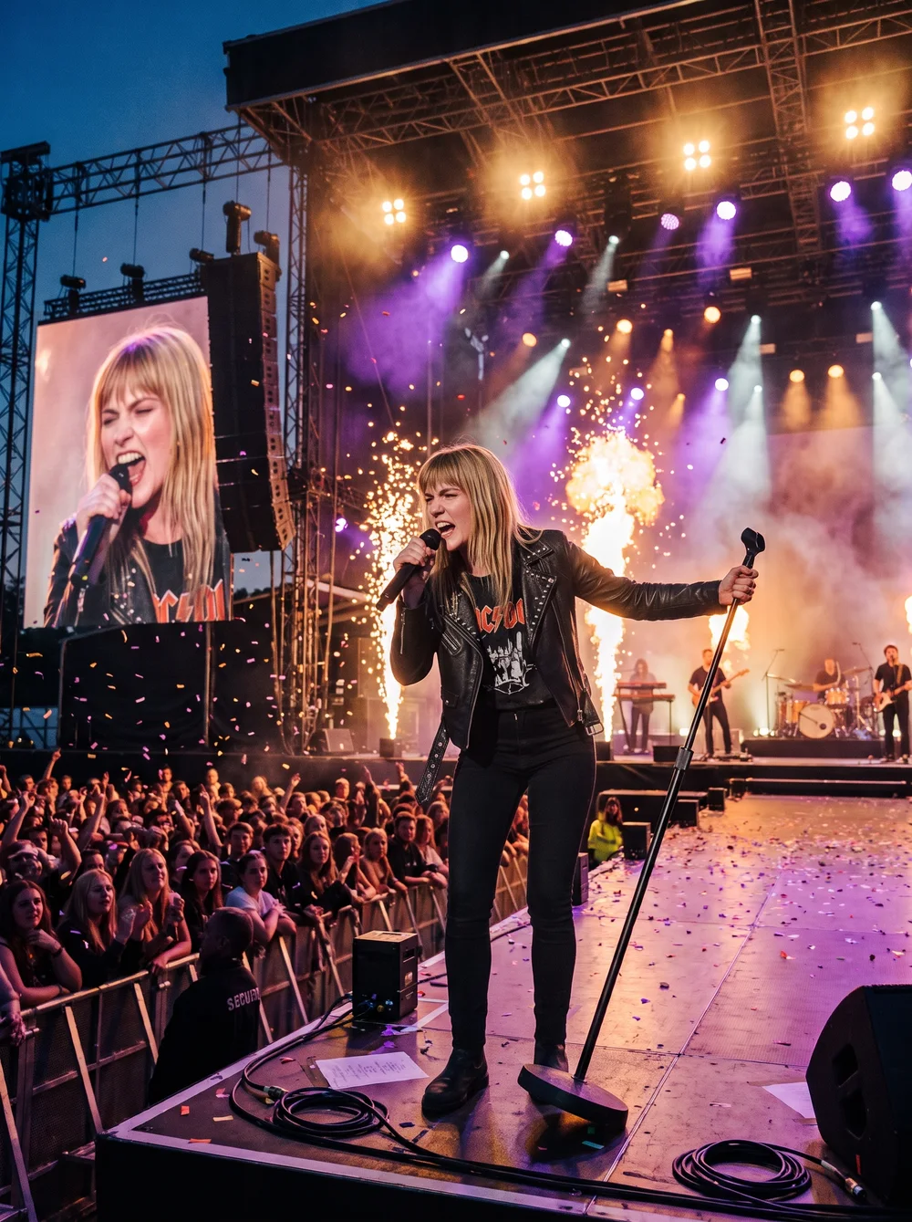 Performing live onstage