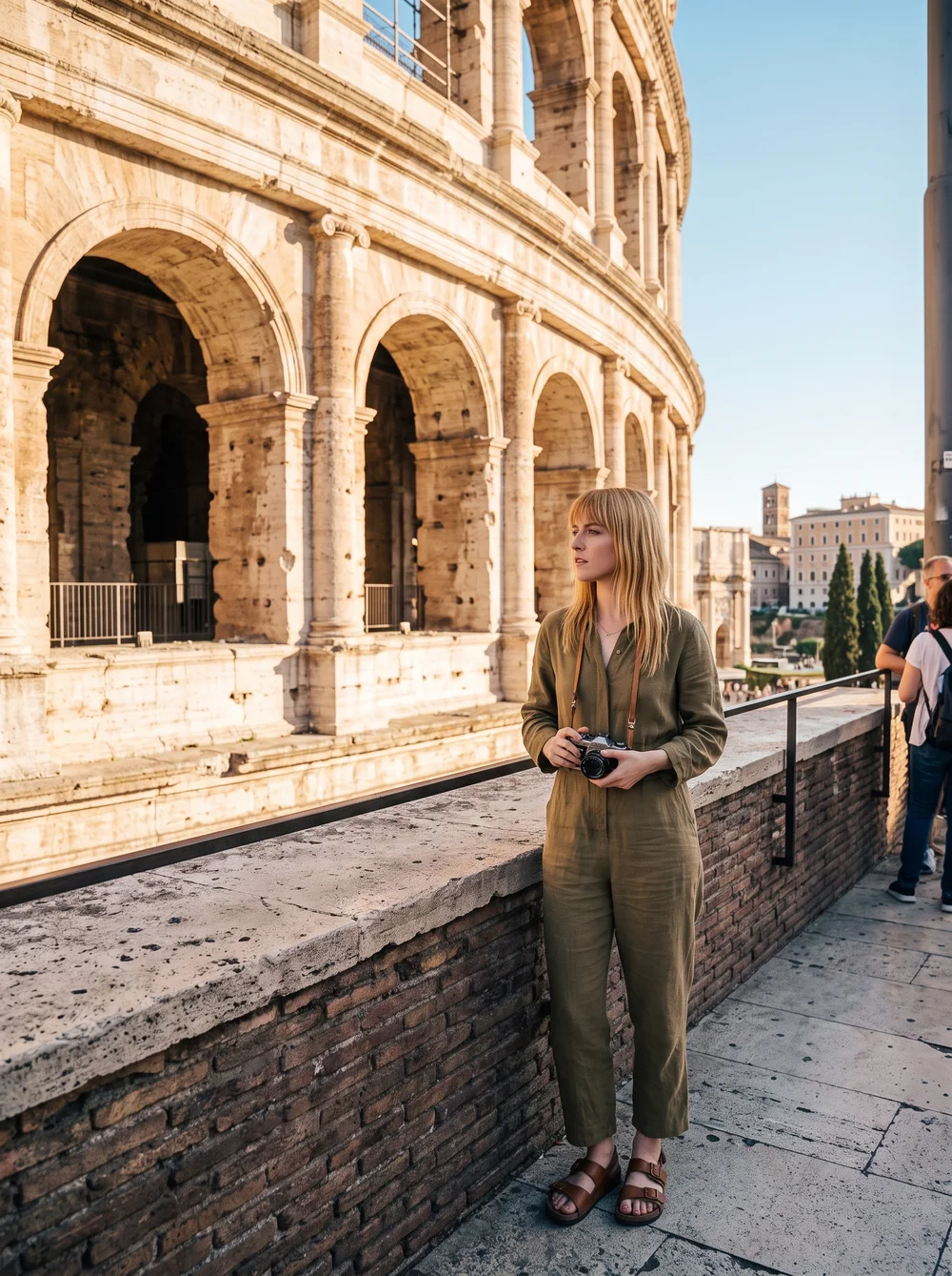 Licensed creation, visiting the Colosseum in Rome